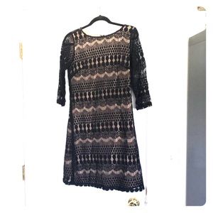 Black lace cocktail dress